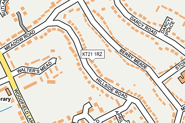 KT21 1RZ map - OS OpenMap – Local (Ordnance Survey) KT21 1RZ map - OS OpenMap – Local (Ordnance Survey)