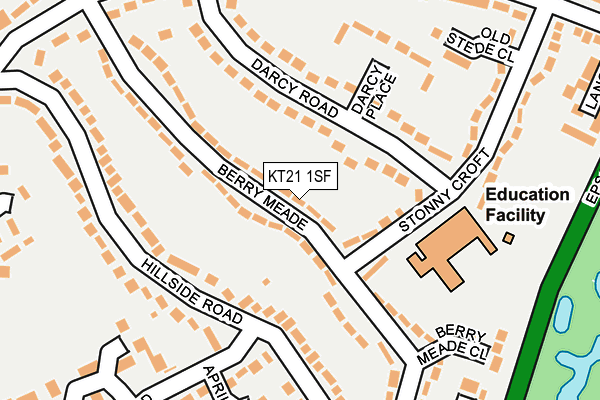 KT21 1SF map - OS OpenMap – Local (Ordnance Survey) KT21 1SF map - OS OpenMap – Local (Ordnance Survey)
