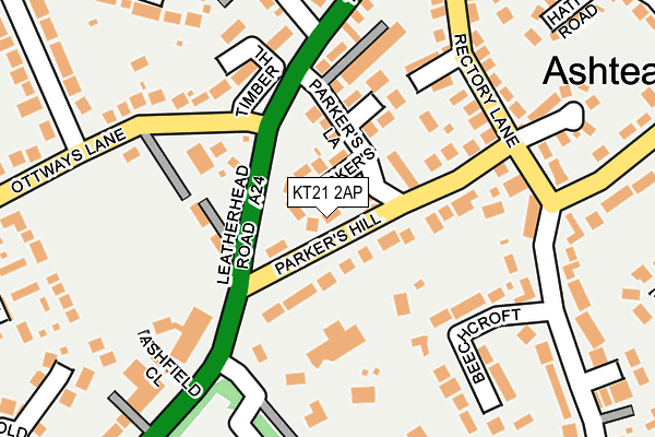 KT21 2AP map - OS OpenMap – Local (Ordnance Survey) KT21 2AP map - OS OpenMap – Local (Ordnance Survey)