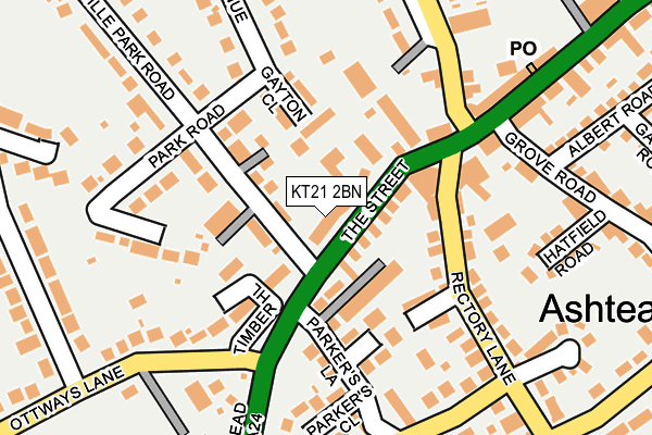 KT21 2BN map - OS OpenMap – Local (Ordnance Survey) KT21 2BN map - OS OpenMap – Local (Ordnance Survey)