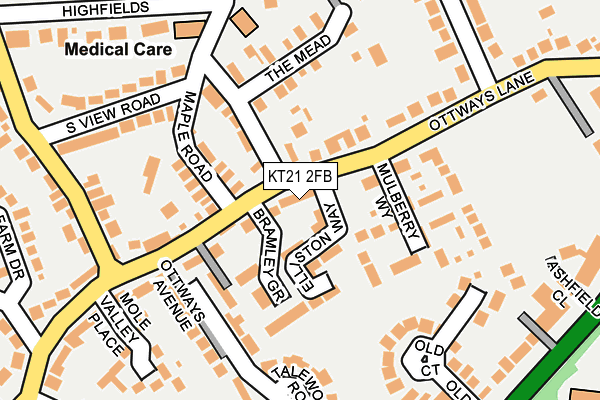 KT21 2FB map - OS OpenMap – Local (Ordnance Survey) KT21 2FB map - OS OpenMap – Local (Ordnance Survey)