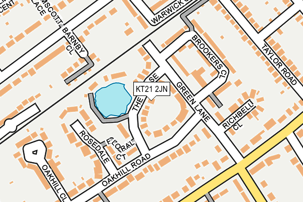 KT21 2JN map - OS OpenMap – Local (Ordnance Survey) KT21 2JN map - OS OpenMap – Local (Ordnance Survey)