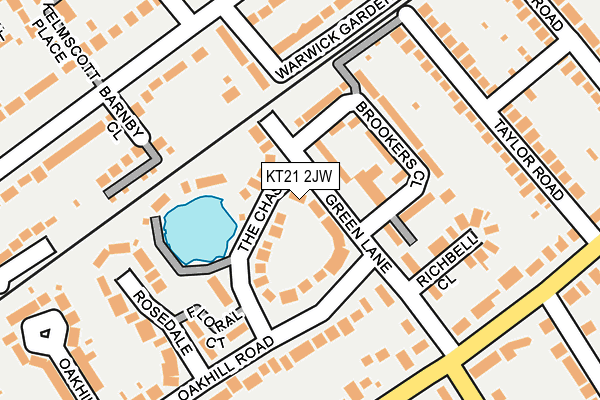 KT21 2JW map - OS OpenMap – Local (Ordnance Survey) KT21 2JW map - OS OpenMap – Local (Ordnance Survey)