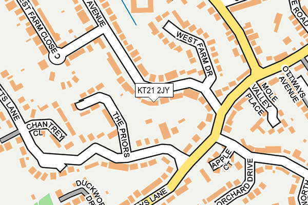 KT21 2JY map - OS OpenMap – Local (Ordnance Survey) KT21 2JY map - OS OpenMap – Local (Ordnance Survey)