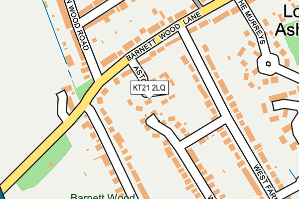 KT21 2LQ map - OS OpenMap – Local (Ordnance Survey) KT21 2LQ map - OS OpenMap – Local (Ordnance Survey)