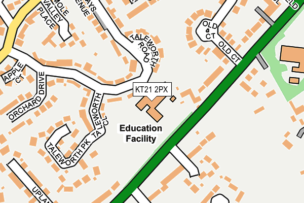 KT21 2PX map - OS OpenMap – Local (Ordnance Survey) KT21 2PX map - OS OpenMap – Local (Ordnance Survey)