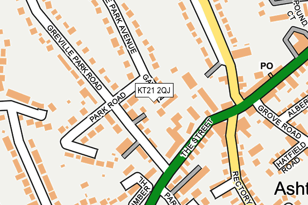 KT21 2QJ map - OS OpenMap – Local (Ordnance Survey) KT21 2QJ map - OS OpenMap – Local (Ordnance Survey)