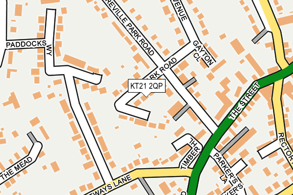 KT21 2QP map - OS OpenMap – Local (Ordnance Survey) KT21 2QP map - OS OpenMap – Local (Ordnance Survey)