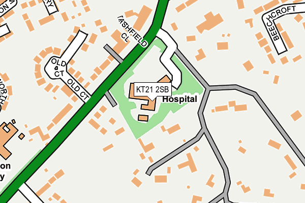 KT21 2SB map - OS OpenMap – Local (Ordnance Survey) KT21 2SB map - OS OpenMap – Local (Ordnance Survey)