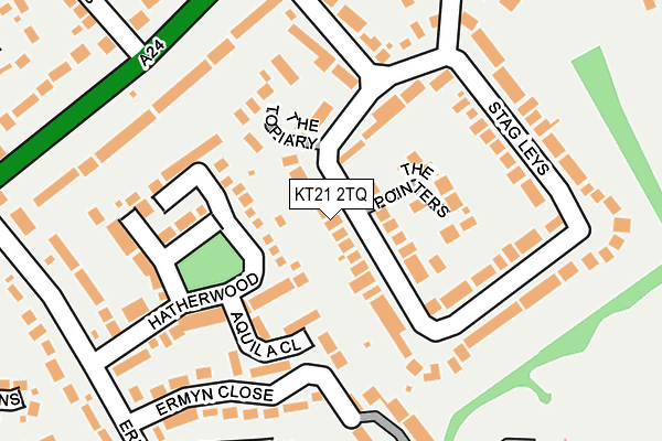 KT21 2TQ map - OS OpenMap – Local (Ordnance Survey) KT21 2TQ map - OS OpenMap – Local (Ordnance Survey)