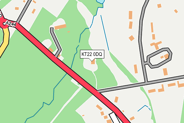 KT22 0DQ map - OS OpenMap – Local (Ordnance Survey) KT22 0DQ map - OS OpenMap – Local (Ordnance Survey)