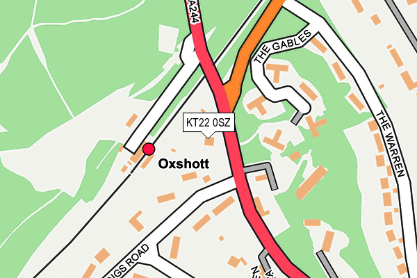 KT22 0SZ map - OS OpenMap – Local (Ordnance Survey) KT22 0SZ map - OS OpenMap – Local (Ordnance Survey)