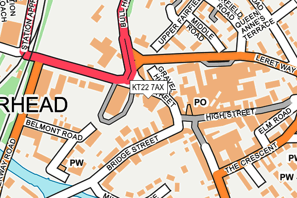 KT22 7AX map - OS OpenMap – Local (Ordnance Survey) KT22 7AX map - OS OpenMap – Local (Ordnance Survey)