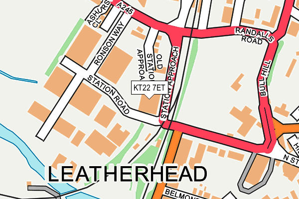 KT22 7ET map - OS OpenMap – Local (Ordnance Survey) KT22 7ET map - OS OpenMap – Local (Ordnance Survey)