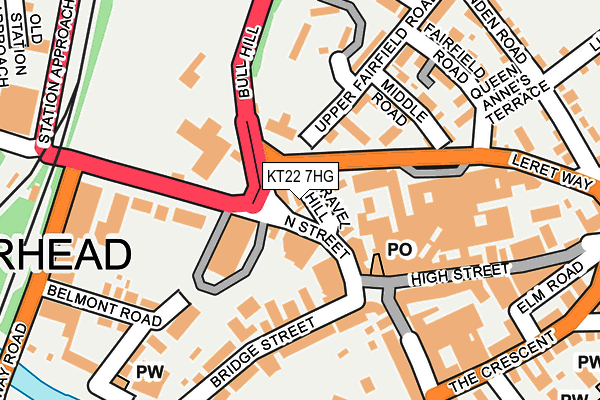 KT22 7HG map - OS OpenMap – Local (Ordnance Survey) KT22 7HG map - OS OpenMap – Local (Ordnance Survey)