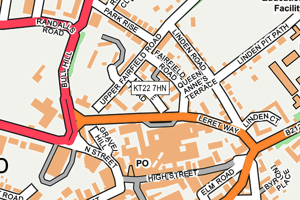 KT22 7HN map - OS OpenMap – Local (Ordnance Survey) KT22 7HN map - OS OpenMap – Local (Ordnance Survey)