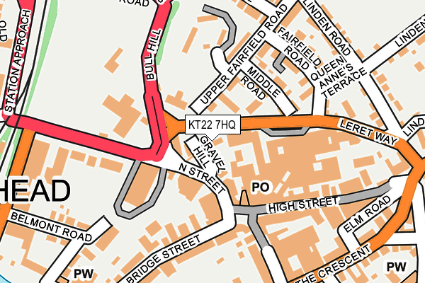 KT22 7HQ map - OS OpenMap – Local (Ordnance Survey) KT22 7HQ map - OS OpenMap – Local (Ordnance Survey)
