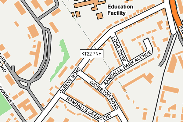 KT22 7NH map - OS OpenMap – Local (Ordnance Survey) KT22 7NH map - OS OpenMap – Local (Ordnance Survey)