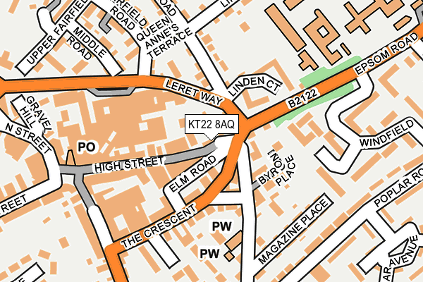 KT22 8AQ map - OS OpenMap – Local (Ordnance Survey) KT22 8AQ map - OS OpenMap – Local (Ordnance Survey)