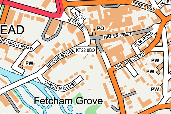 KT22 8BQ map - OS OpenMap – Local (Ordnance Survey) KT22 8BQ map - OS OpenMap – Local (Ordnance Survey)