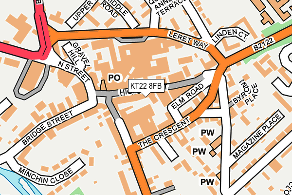 KT22 8FB map - OS OpenMap – Local (Ordnance Survey) KT22 8FB map - OS OpenMap – Local (Ordnance Survey)