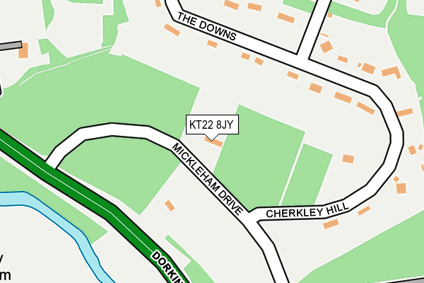 KT22 8JY map - OS OpenMap – Local (Ordnance Survey) KT22 8JY map - OS OpenMap – Local (Ordnance Survey)
