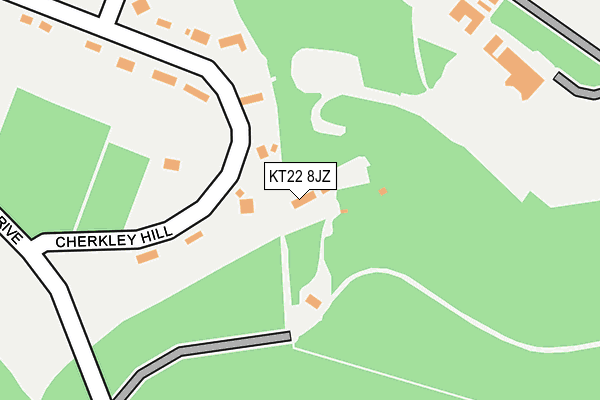 KT22 8JZ map - OS OpenMap – Local (Ordnance Survey) KT22 8JZ map - OS OpenMap – Local (Ordnance Survey)