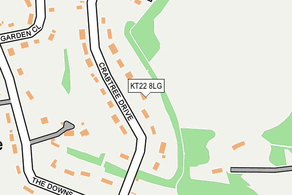 KT22 8LG map - OS OpenMap – Local (Ordnance Survey) KT22 8LG map - OS OpenMap – Local (Ordnance Survey)