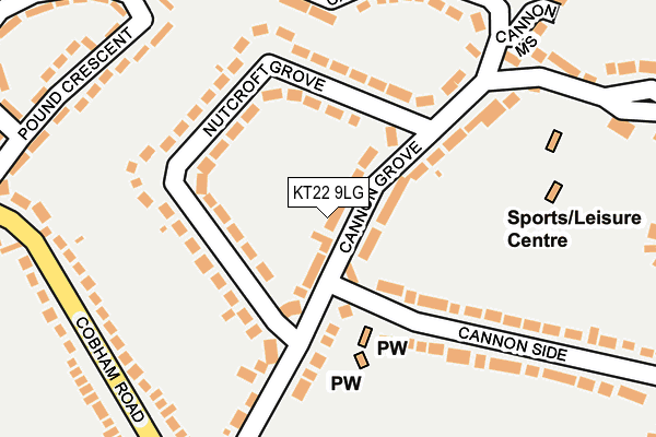 KT22 9LG map - OS OpenMap – Local (Ordnance Survey) KT22 9LG map - OS OpenMap – Local (Ordnance Survey)