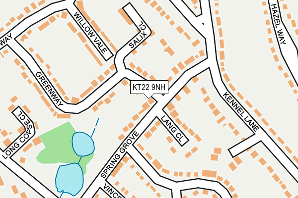 KT22 9NH map - OS OpenMap – Local (Ordnance Survey) KT22 9NH map - OS OpenMap – Local (Ordnance Survey)