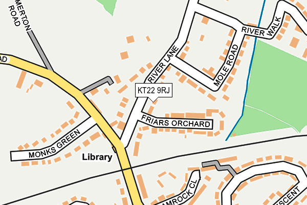 KT22 9RJ map - OS OpenMap – Local (Ordnance Survey) KT22 9RJ map - OS OpenMap – Local (Ordnance Survey)