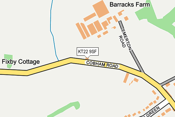 KT22 9SF map - OS OpenMap – Local (Ordnance Survey) KT22 9SF map - OS OpenMap – Local (Ordnance Survey)