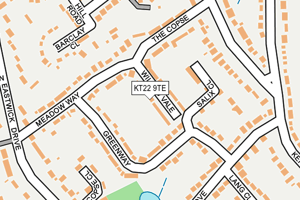 KT22 9TE map - OS OpenMap – Local (Ordnance Survey) KT22 9TE map - OS OpenMap – Local (Ordnance Survey)