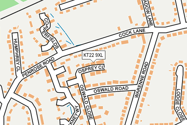 KT22 9XL map - OS OpenMap – Local (Ordnance Survey) KT22 9XL map - OS OpenMap – Local (Ordnance Survey)