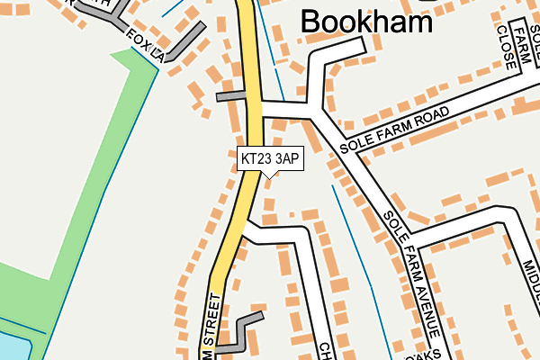 KT23 3AP map - OS OpenMap – Local (Ordnance Survey) KT23 3AP map - OS OpenMap – Local (Ordnance Survey)