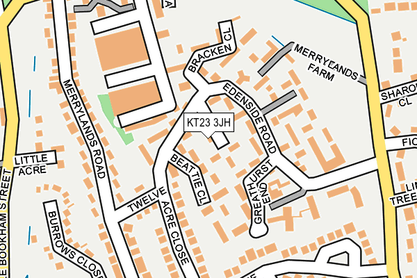 KT23 3JH map - OS OpenMap – Local (Ordnance Survey) KT23 3JH map - OS OpenMap – Local (Ordnance Survey)