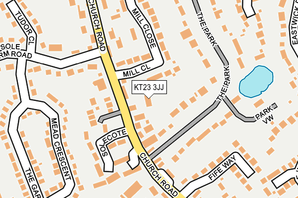 KT23 3JJ map - OS OpenMap – Local (Ordnance Survey) KT23 3JJ map - OS OpenMap – Local (Ordnance Survey)