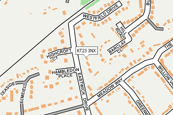 KT23 3NX map - OS OpenMap – Local (Ordnance Survey) KT23 3NX map - OS OpenMap – Local (Ordnance Survey)