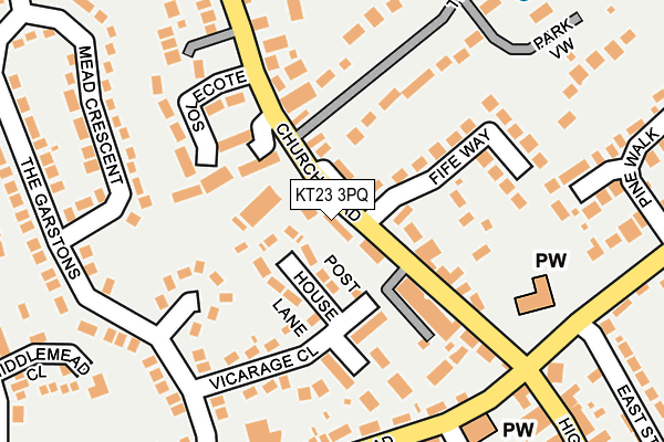 KT23 3PQ map - OS OpenMap – Local (Ordnance Survey) KT23 3PQ map - OS OpenMap – Local (Ordnance Survey)