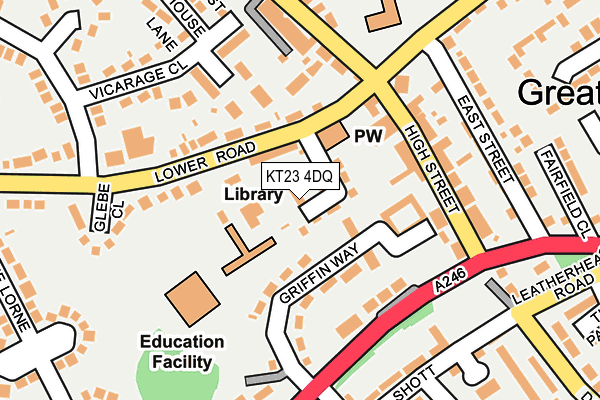 KT23 4DQ map - OS OpenMap – Local (Ordnance Survey) KT23 4DQ map - OS OpenMap – Local (Ordnance Survey)