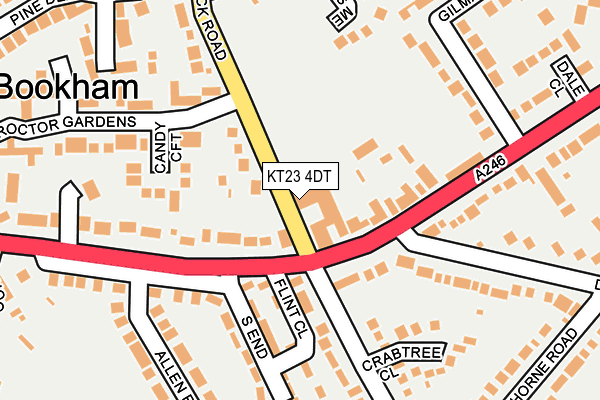 KT23 4DT map - OS OpenMap – Local (Ordnance Survey) KT23 4DT map - OS OpenMap – Local (Ordnance Survey)