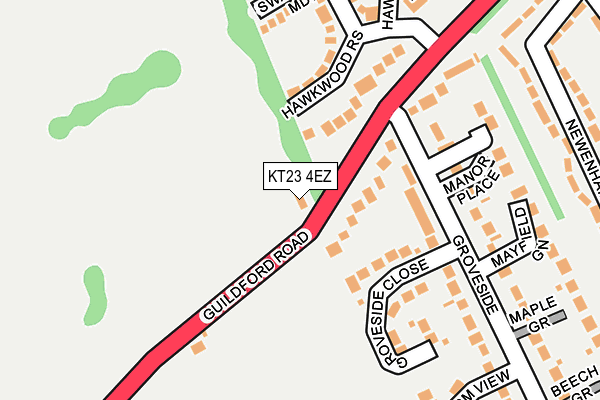 KT23 4EZ map - OS OpenMap – Local (Ordnance Survey) KT23 4EZ map - OS OpenMap – Local (Ordnance Survey)