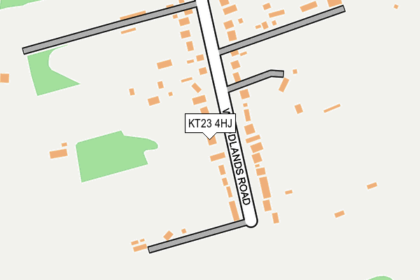 KT23 4HJ map - OS OpenMap – Local (Ordnance Survey) KT23 4HJ map - OS OpenMap – Local (Ordnance Survey)