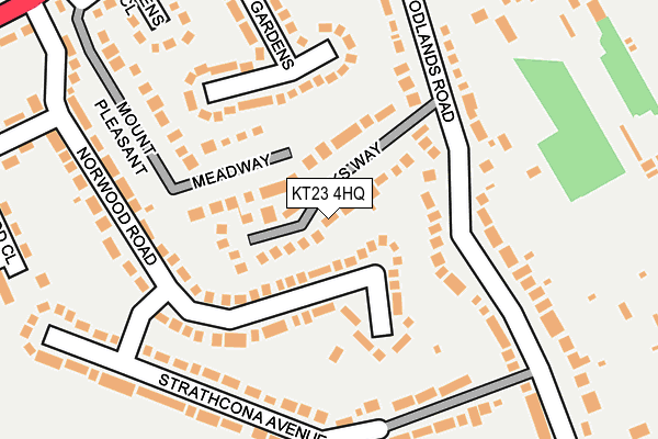 KT23 4HQ map - OS OpenMap – Local (Ordnance Survey) KT23 4HQ map - OS OpenMap – Local (Ordnance Survey)