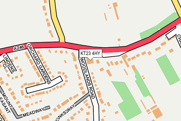 KT23 4HY map - OS OpenMap – Local (Ordnance Survey) KT23 4HY map - OS OpenMap – Local (Ordnance Survey)