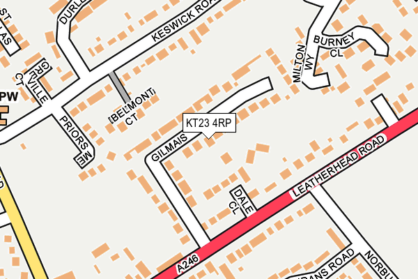 KT23 4RP map - OS OpenMap – Local (Ordnance Survey) KT23 4RP map - OS OpenMap – Local (Ordnance Survey)