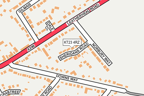 KT23 4RZ map - OS OpenMap – Local (Ordnance Survey)