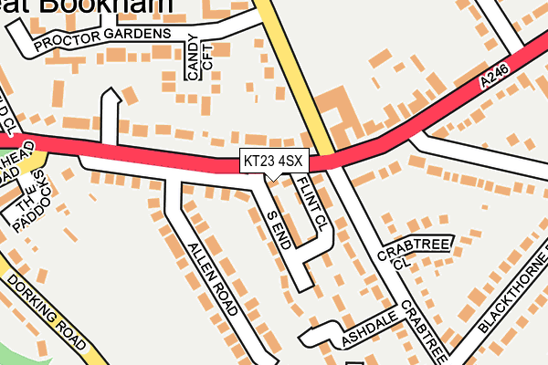 KT23 4SX map - OS OpenMap – Local (Ordnance Survey) KT23 4SX map - OS OpenMap – Local (Ordnance Survey)