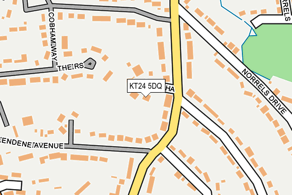 KT24 5DQ map - OS OpenMap – Local (Ordnance Survey) KT24 5DQ map - OS OpenMap – Local (Ordnance Survey)