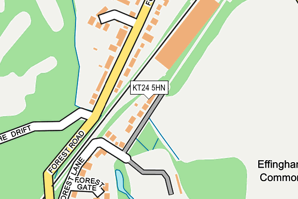 KT24 5HN map - OS OpenMap – Local (Ordnance Survey) KT24 5HN map - OS OpenMap – Local (Ordnance Survey)